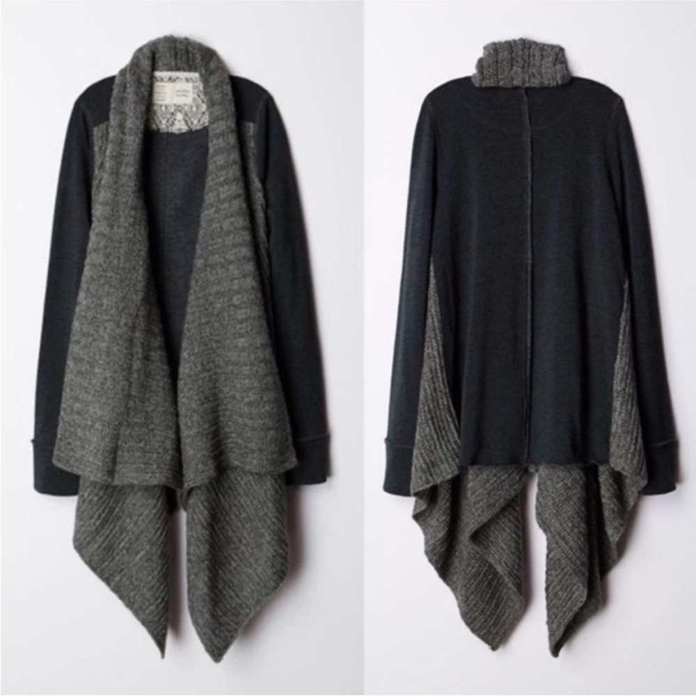 Anthropologie Saturday Sunday Casado Open Cardigan Sweater-Green-Size XS-Cozy